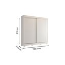 Ver imagem 4 de Guarda Roupa Casal 2 Portas de Correr e 3 Gavetas C/ Pés Ilhéus Cinamomo/off White - Panan