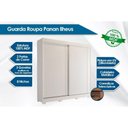 Ver imagem 6 de Guarda Roupa Casal 2 Portas de Correr e 3 Gavetas C/ Pés Ilhéus Cinamomo/off White - Panan