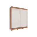 Ver imagem 1 de Guarda Roupa Casal 2 Portas de Correr e 3 Gavetas C/ Pés Ilhéus Cinamomo/off White - Panan