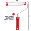 Ver imagem 4 de Caçamba Balde Pintura 10l + Rolo 23cm Antirespingo + Suporte Garfo + Trincha 50mm + Cabo Extensor 3m