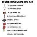 Ver imagem 2 de Caçamba Balde Pintura 10l + Rolo 23cm Antirespingo + Suporte Garfo + Trincha 50mm + Cabo Extensor 3m