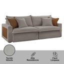 Ver imagem 7 de Sofá Dallas Veludo Dois Módulos de 100cm B15 Meu Sofá Online B026 Veludo Prata