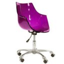 Ver imagem 1 de Cadeira Wave Acrílica Base Office Uva