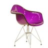 Cadeira Dar Charles e Ray Eames Acrílica Base Torre Eiffel Uva - 1