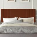 Ver imagem 1 de Painel Estofado Luxo Grécia 160cm Queen Size para Cama Box Suede Terracota - Gat Magazine