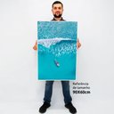 Ver imagem 2 de Quadro Decorativo O Mar e o Barco em tela Canvas TACOLADO PAPEL DE PAREDE Moldura Flutuante 4,5cm Fr