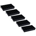 Ver imagem 1 de Kit 5 Formas de Gelo Silicone 24 Cubos Preto Weck Maleável Bar Restaurantes
