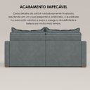 Ver imagem 7 de Sofá Cama Retrátil em Madeira Eucalipto e Veludo 220cm Flórida