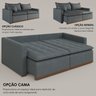 Sofá Cama Retrátil em Madeira Eucalipto e Veludo 220cm Flórida - 9