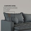 Ver imagem 5 de Sofá Cama Retrátil em Madeira Eucalipto e Veludo 220cm Flórida