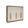 Roupeiro 6 Portas Athos Ypê com Off white D'Doro - 1
