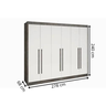 Roupeiro 6 Portas Athos Ypê com Off white D'Doro - 3