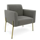 Ver imagem 7 de Sofá Namoradeira e 2 Poltronas Pé de Ferro Dourado Marisa Suede Grafite D03 - D'Rossi