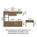 Ver imagem 4 de Armário de Cozinha Completa 315cm Rustic Glamy Madesa 02