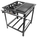 Ver imagem 1 de Fogão Industrial 2 Bocas P7 com Chapa Bifeteira Baixa Pressão 1QS 1QD Metalfour