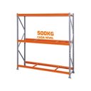 Ver imagem 2 de Mini Porta Pallet Inicial 1,8x0,8x2m Estante de Armazenagem com 3 Níveis 500kg