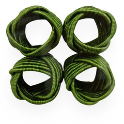 Porta Guardanapo Kit 4 peças Cordas - Niazitex Verde - 3