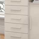 Ver imagem 4 de Cômoda Max 2020 Lukaliam 5 Gavetas com Cabideiro - Freijó/off White