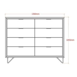 Cômoda Premium Lukaliam - Branco Brilho - 4