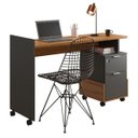 Ver imagem 3 de Mesa Escrivaninha 2 Gavetas Módulo 1 Office Alessa - Lukaliam Móveis