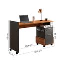 Ver imagem 2 de Mesa Escrivaninha 2 Gavetas Módulo 1 Office Alessa - Lukaliam Móveis