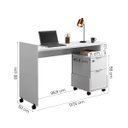 Ver imagem 6 de Mesa Escrivaninha 2 Gavetas Módulo 1 Office Alessa - Lukaliam Móveis