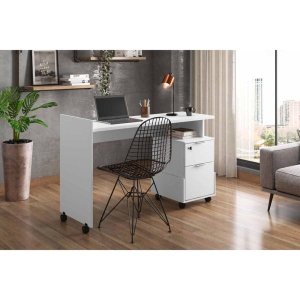 Mesa Escrivaninha 2 Gavetas Módulo 1 Office Alessa - Lukaliam Móveis