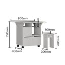 Ver imagem 2 de Mesa Tampo Dobrável 4 Bancos 80cm Montana B100