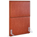 Ver imagem 1 de Cabeceira Cama Box Solteiro Com Tachas 100 cm Vicenza L02 Couríssimo Camel - Lyam Decor
