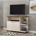 Ver imagem 1 de Rack Lisboa - Off White/canela - Lukaliam Móveis