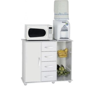 Fruteira Armário p/ Bebedouro Micro-ondas - Camila - Branco