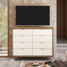 Cômoda 8 Gavetas Premium Lukaliam - Freijó / Off White - 6