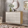 Cômoda 8 Gavetas Premium Lukaliam - Freijó / Off White - 1