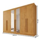 Ver imagem 4 de Guarda Roupas 6 Portas Alba Plus com Espelho 100% Mdf – Mademarcs