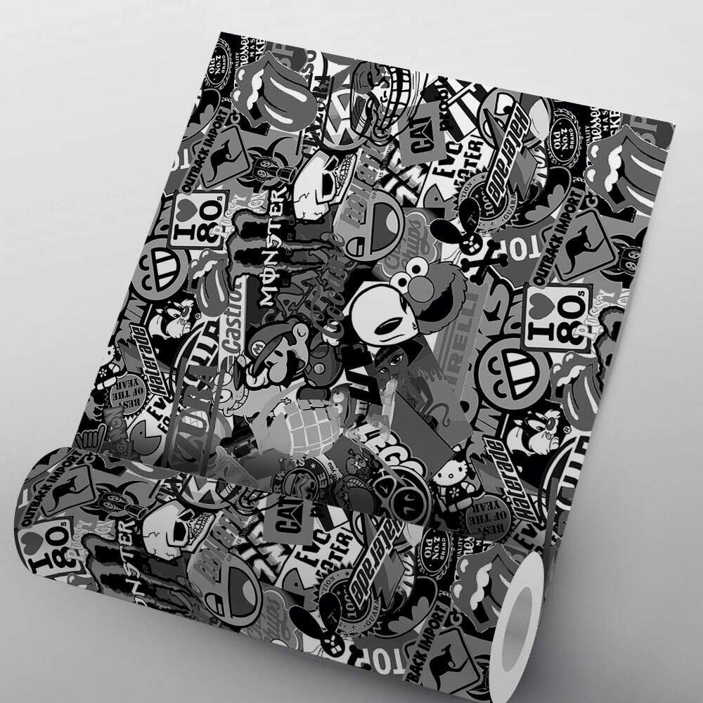 Pellicola Adesiva per Wrapping Sticker Bomb Small - Dimensione: 35 X 50 CM