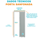 Ver imagem 3 de Porta Sanfonada Pvc 0,60x2,10 Multilit Cinza