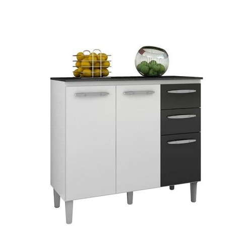 Balcão de Cozinha 3 Portas 2 Gavetas 90cm Poquema