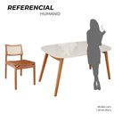 Ver imagem 5 de Sala de Jantar Mesa 135x76cm Tampo em MDF com Vidro 4 Cadeiras em Couríssimo Ceci Yescasa Marrom/Mar