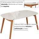 Ver mais imagens de Sala de Jantar Mesa 135x76cm Tampo em MDF com Vidro 4 Cadeiras em Couríssimo Ceci Yescasa Marrom/Mar