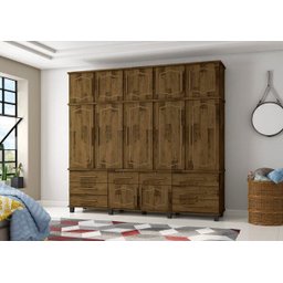 Guarda-roupa Triplex 12 Portas Diamante Amadeirado - Fabrimóveis - 1