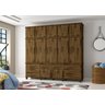 Guarda-roupa Triplex 12 Portas Diamante Amadeirado - Fabrimóveis - 1