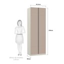 Ver imagem 3 de Guarda-roupa Solteiro Luciane 2 Portas Prime Plus 80 Cm