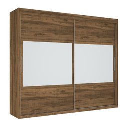 Guarda-Roupa Joinville com Espelho Rústico - Mirarack Móveis - 1