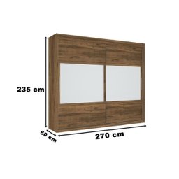 Guarda-Roupa Joinville com Espelho Rústico - Mirarack Móveis - 3