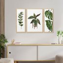 Ver imagem 3 de Trio de Quadros com Moldura Plantas Folhas Decoração Cozinha