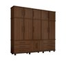 Guarda-Roupa Triplex 12 Portas Prisma Noce - Fabrimóveis - 1