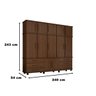 Guarda-Roupa Triplex 12 Portas Prisma Noce - Fabrimóveis - 4