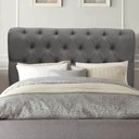 Ver imagem 1 de Cabeceira Estofada Cama Box Queen 160cm París Suede Cinza Escuro- Mabe Magazine