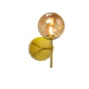 Ver imagem 2 de Arandela Moderna Jabuticaba Dourada Globo Bola de Vidro Arevo Iluminação LEITOSO FOSCO