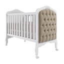 Ver imagem 5 de Jogo de Quarto Infantil Cômoda Encanto e Berço Harmonia Branco com Capitonê - Permóbili Baby